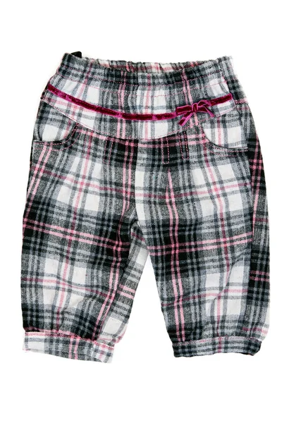Children's checkered pants — Stock Photo, Image