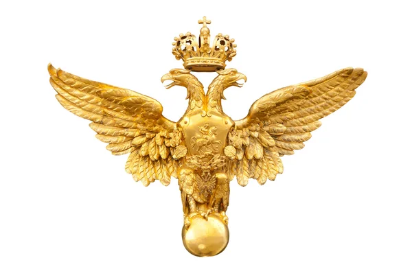 Золотой двуглавый орёл — стоковое фото