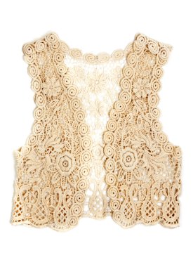 Women's Vest Beige lace clipart