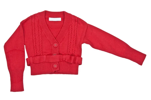 Maglione rosso con cintura — Foto Stock
