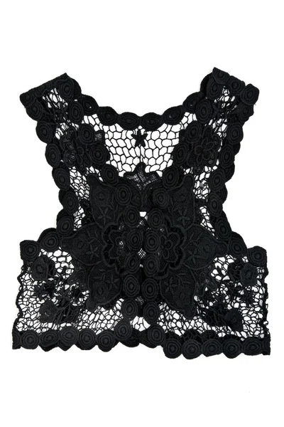 Black women's vest from lace — Stock Photo, Image