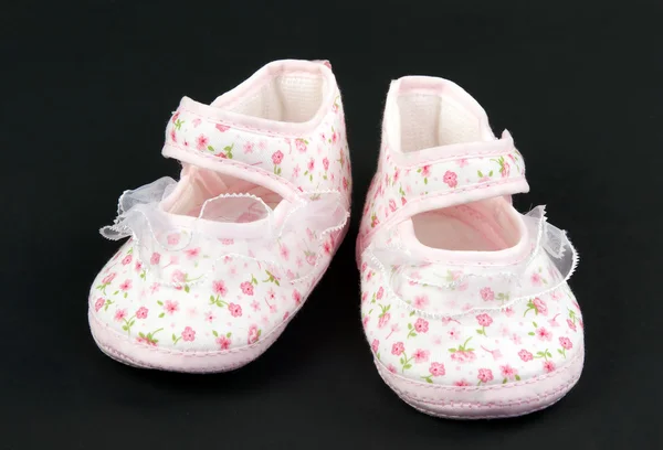 A pair of baby pink slippers — Stock Photo, Image