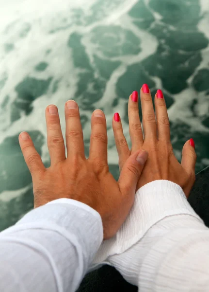 stock image Men's and Women's tanned hands