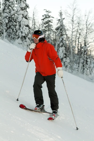 滑雪的人 — 图库照片