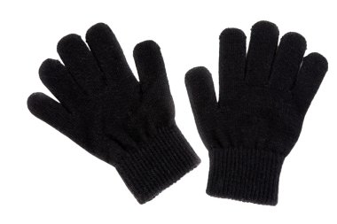 A pair of black gloves clipart