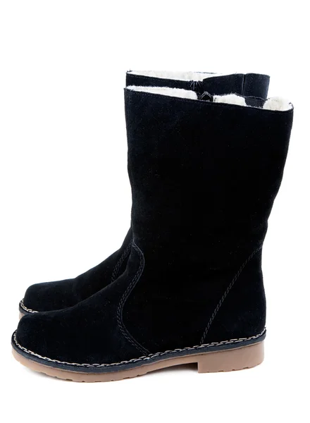 A pair of women's boots with fur — Stock Photo, Image