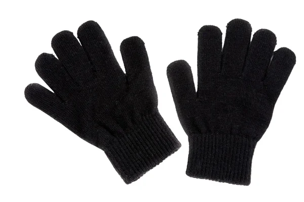 Ein Paar schwarze Handschuhe — Stockfoto
