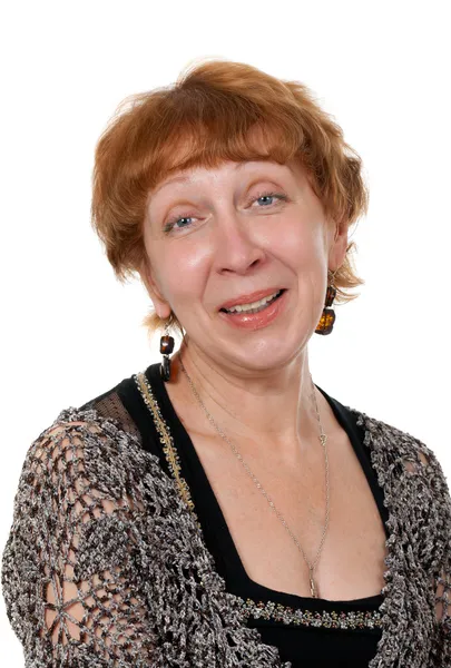 Portret van een lachende middelbare leeftijd vrouw Rechtenvrije Stockfoto's