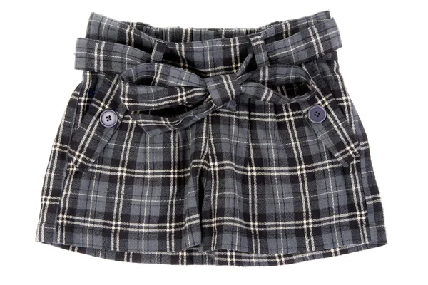 Grey plaid skirt — Stock Photo, Image