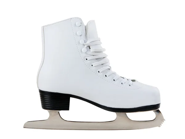 Weiße Schlittschuhe für Eiskunstlauf — Stockfoto