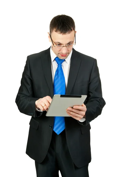 Бизнесмен с планшетным компьютером Стоковое Фото