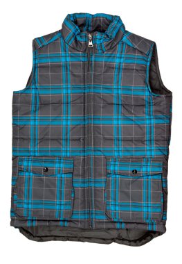 Warm plaid vest clipart