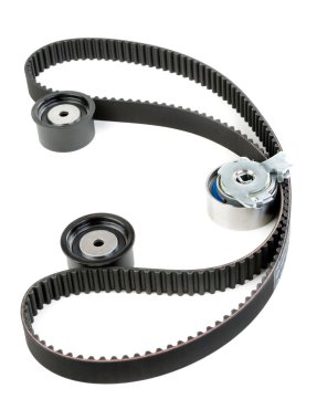 Tension pulley and timing belt clipart