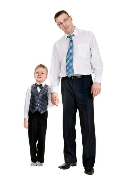Бизнесмен с сыном — стоковое фото