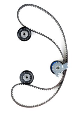 Tension pulley and timing belt clipart