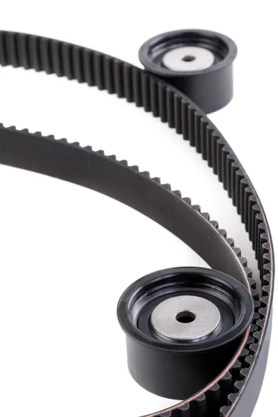 Roller and timing belt — Stock Photo, Image