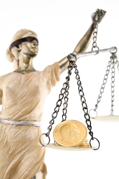 Justice is blind ( ... or maybe not ) — Stock Photo, Image