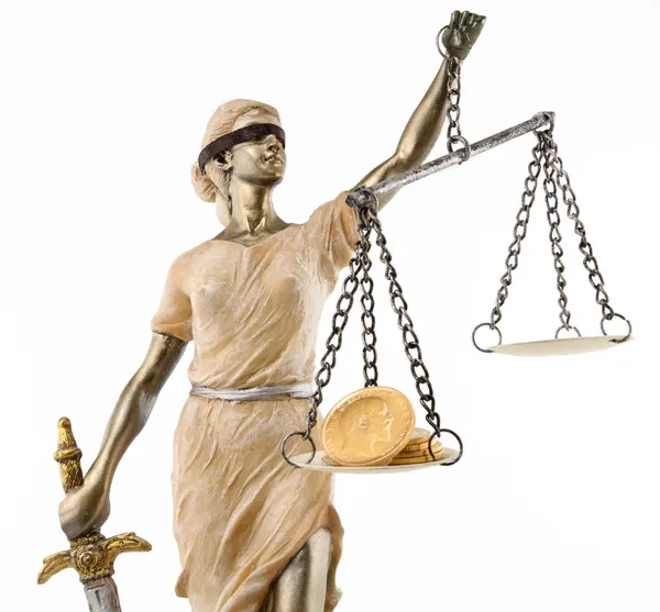 Justice is blind ( ... or maybe not ) — Stock Photo, Image