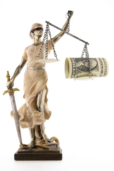 Rättvisa är blind (... eller kanske inte ) — Stockfoto