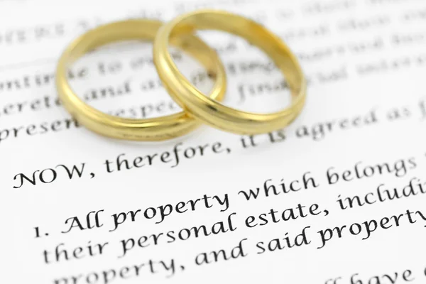 Przedślubne Umowy (przedmałżeński) Obrazek Stockowy