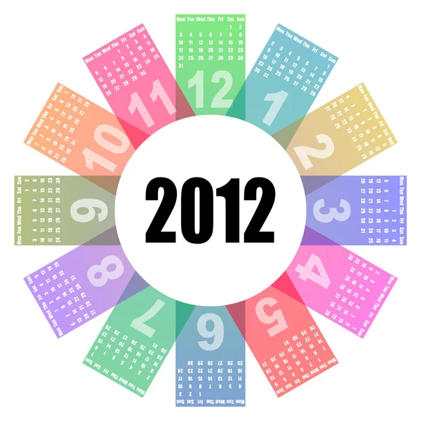 Stock image 2012 colorful calendar