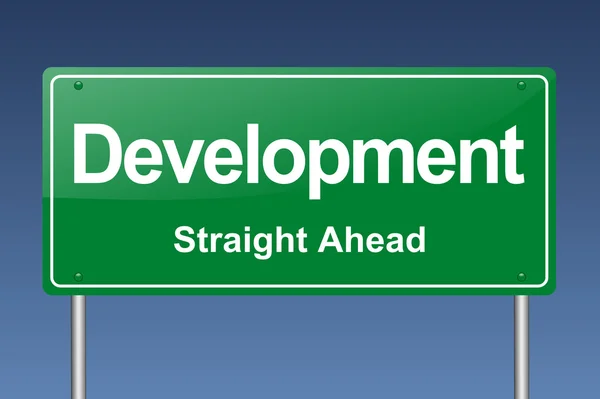 Development traffic sign — Stock Photo, Image