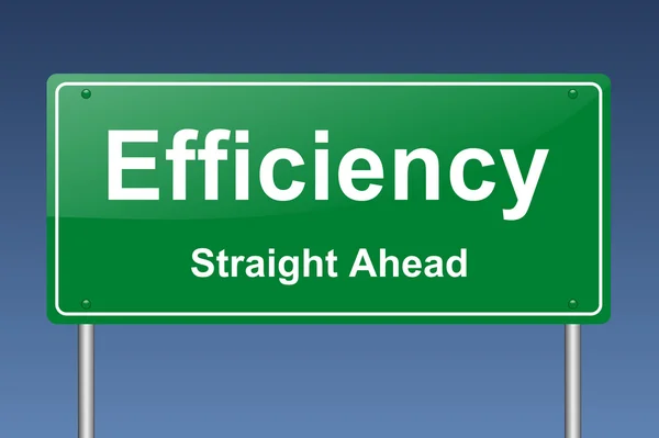 Señal de tráfico de eficiencia — Foto de Stock