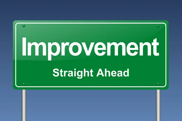 Improvement traffic sign — Stock Photo, Image