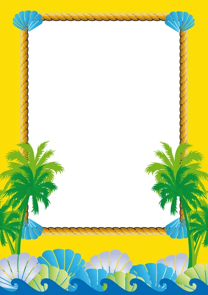 Tropische frame — Stockvector
