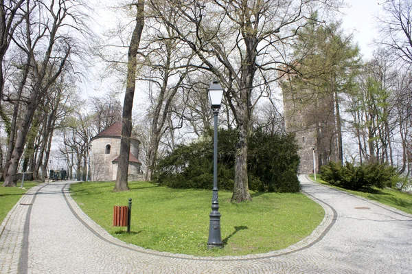 Tower and rotunda on Castle Hill in Cieszyn