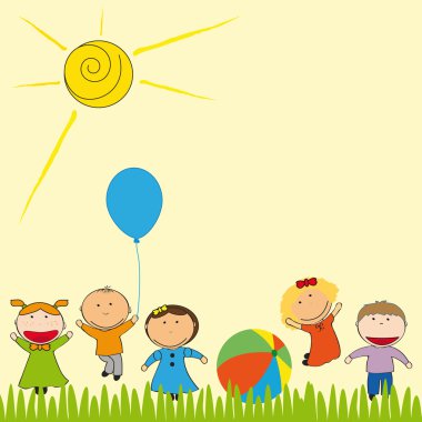 Happy kids clipart