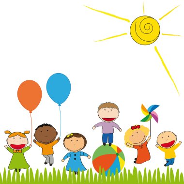 Happy kids clipart