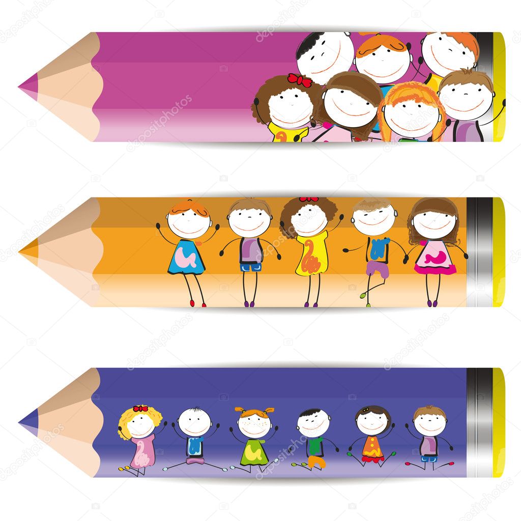 Crayolas animadas imágenes de stock de arte vectorial | Depositphotos