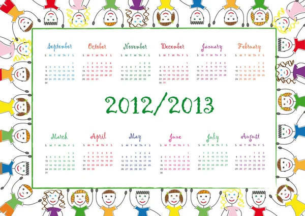School calendar — Stock Vector