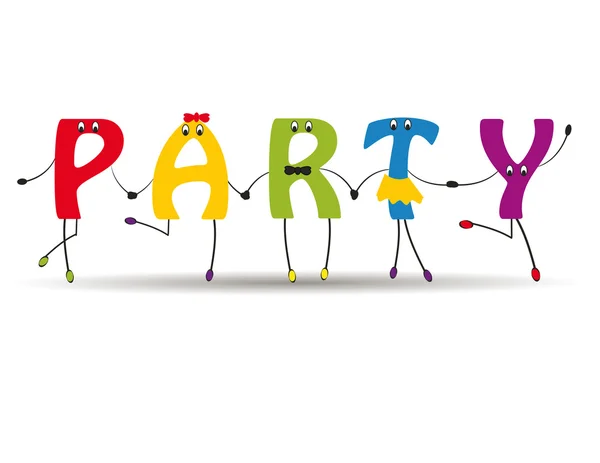 stock vector Word party