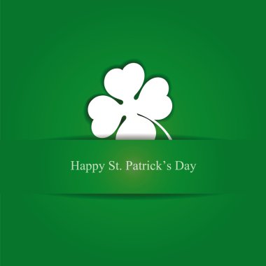 simple modern card with four-leaf clover clipart