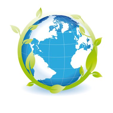 Green globe clipart