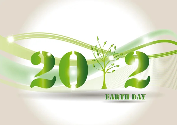 2012 年地球日的背景 — 图库矢量图片