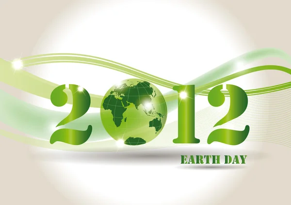 Contexte sur le jour de la terre en 2012 année — Image vectorielle