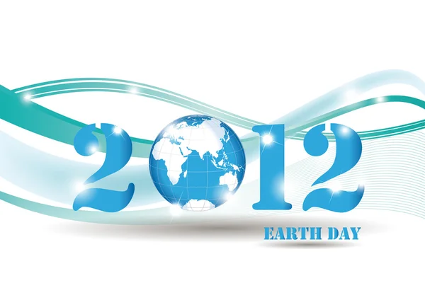 Achtergrond op de dag van de aarde in 2012 jaar — Stockvector