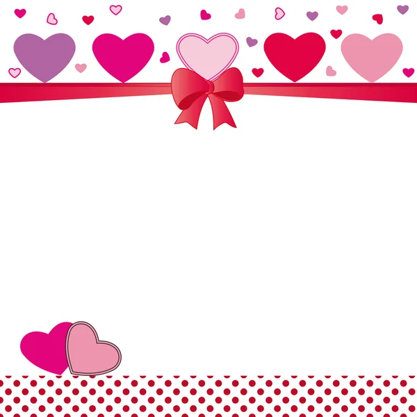 Card with hearts — Stock Vector