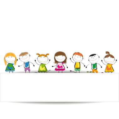 Banner kids clipart