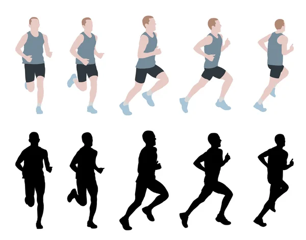 Maraton koşucusu — Stok Vektör