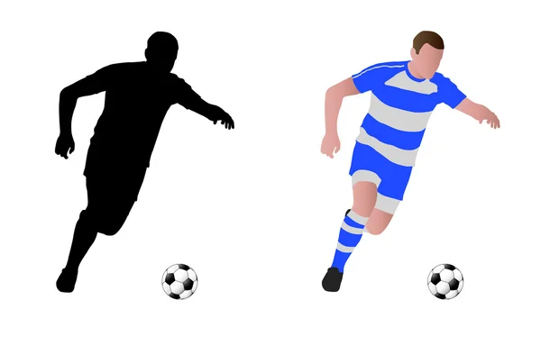 Fotboll spelare illustration — Stock vektor
