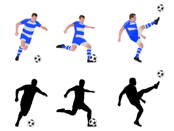 Soccer players — Stock Vector