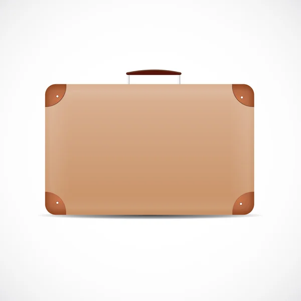 Винтажный коричневый чемодан — стоковый вектор