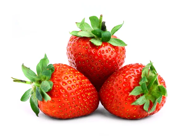 美味草莓上白色隔离 — 图库照片