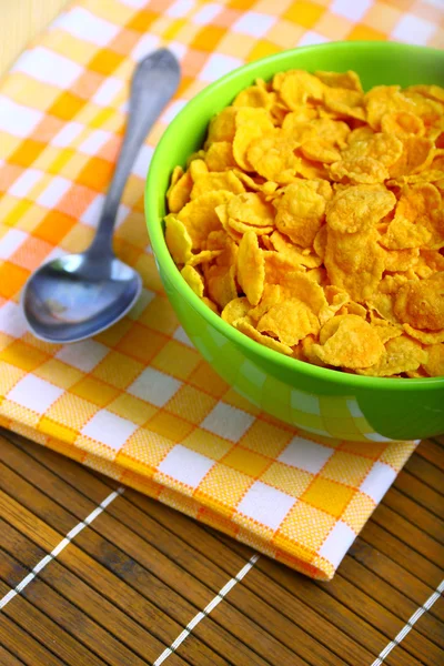 Delicious breakfast corn flakes — Stock Photo, Image
