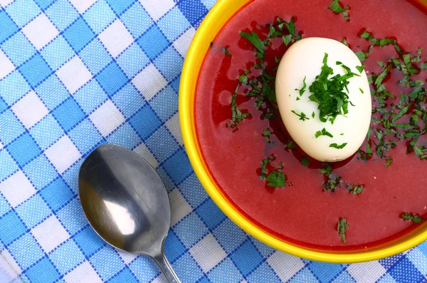 Red beet soup borsch — Stock Photo, Image