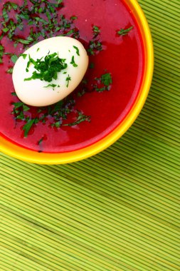 Red beet soup borsch clipart